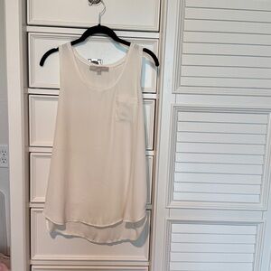 LOFT Ivory Sleeveless Blouse. Small